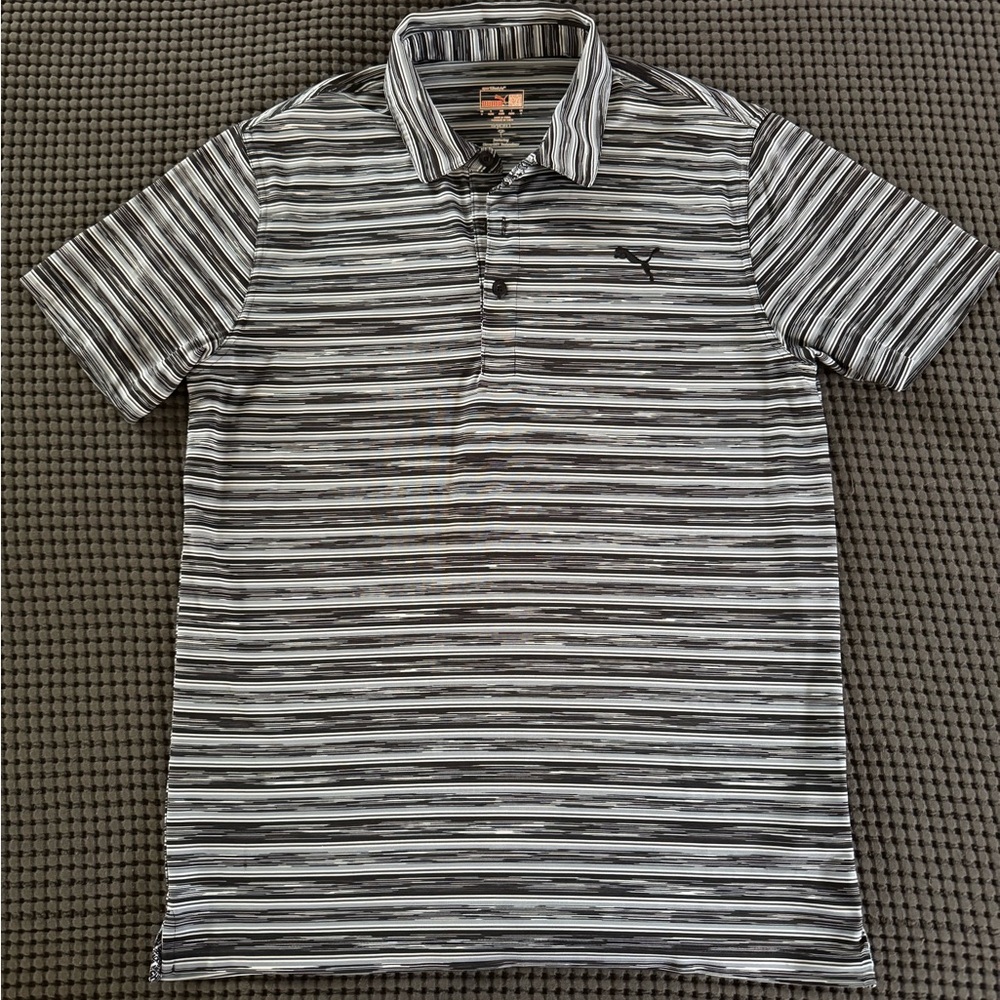 Puma Men’s Black Golf Polo Shirt Size Medium